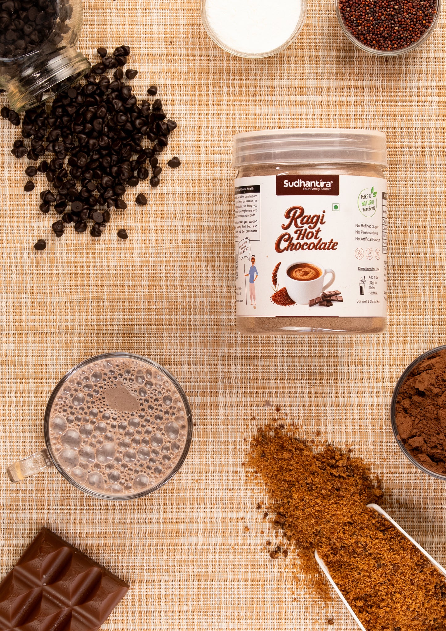 Ragi Hot Chocolate