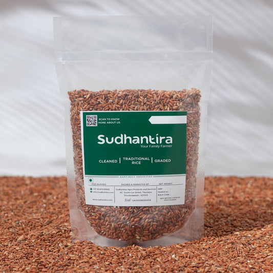 Arubatham Kuruvai Rice / Red Rice - Organic - Traditional Rice